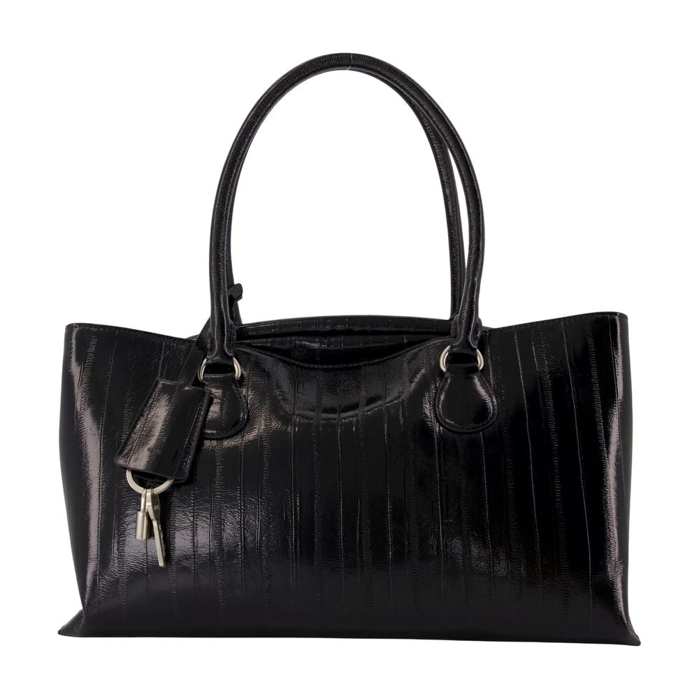 Osoi Shell Brot Shoulder Bag — Black Cowhide