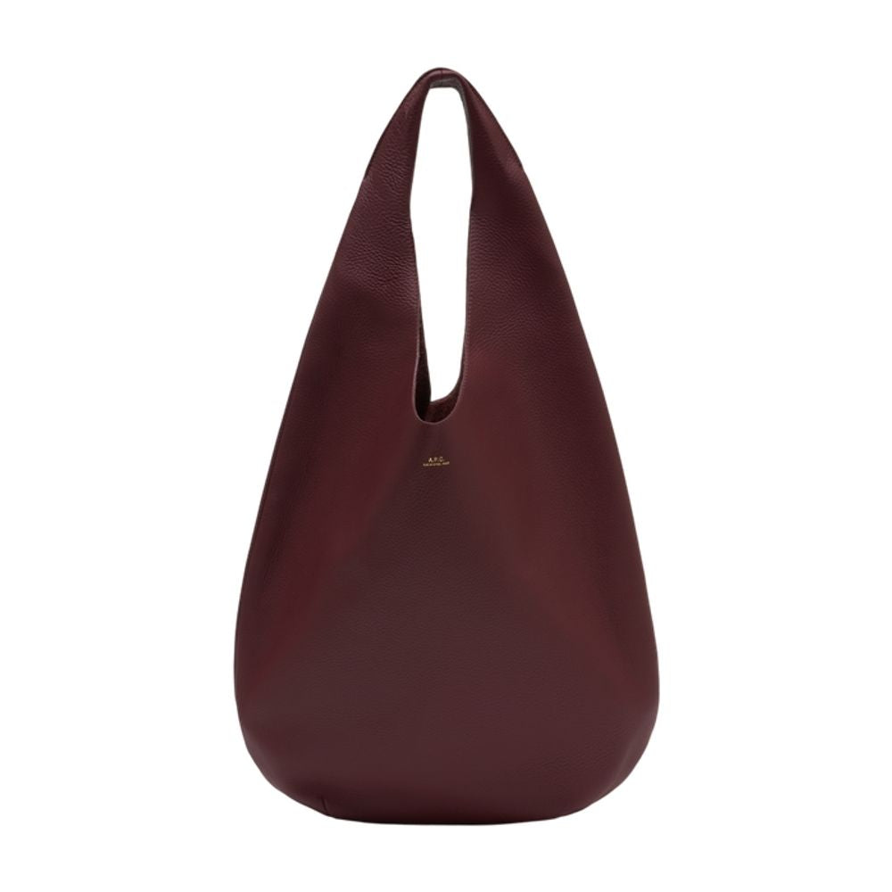 A.p.c. Le Neige Shoulder Bag — Burgundy Cowhide