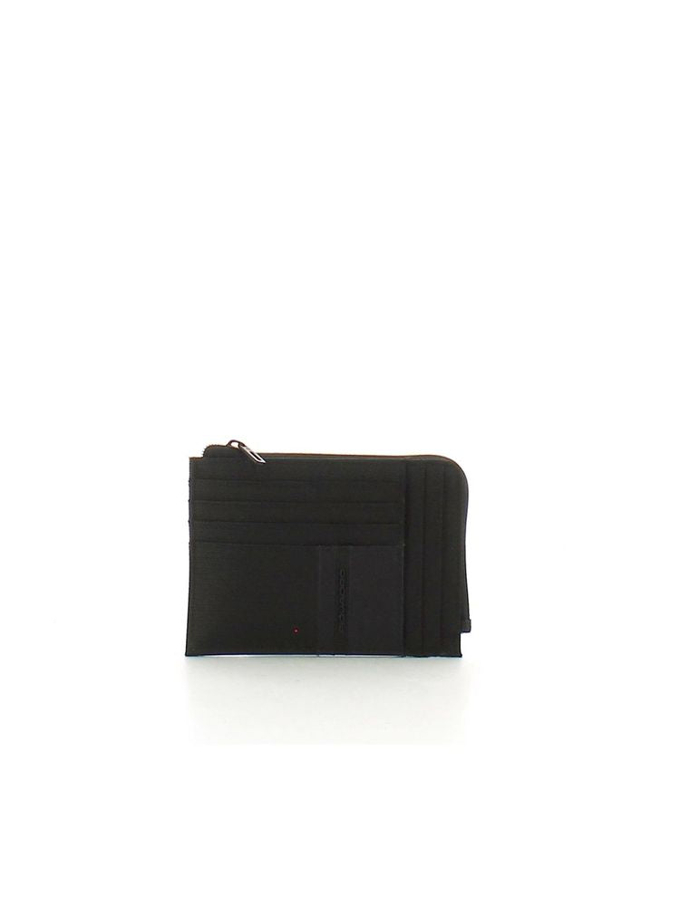 Piquadro Woody Sachet Wallet — Black Recycled Polyester
