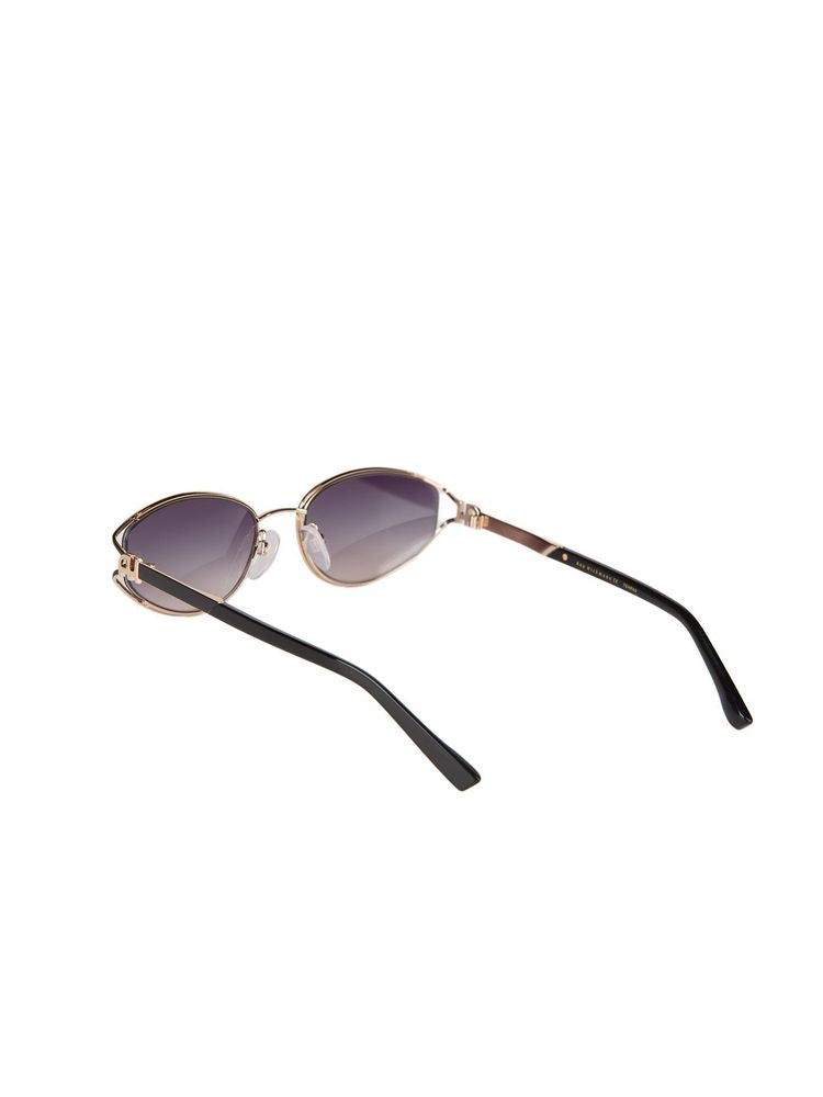 Ana Hickmann Ah3355 Gradient Purple Lens Sunglasses — Gold Metal
