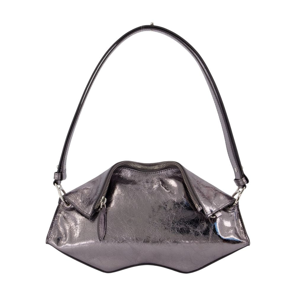 Alexander Mcqueen Manta Clutch — Silver Calfskin