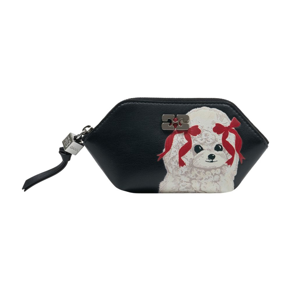 Ganni Coin Purse — Black Lambskin Purses
