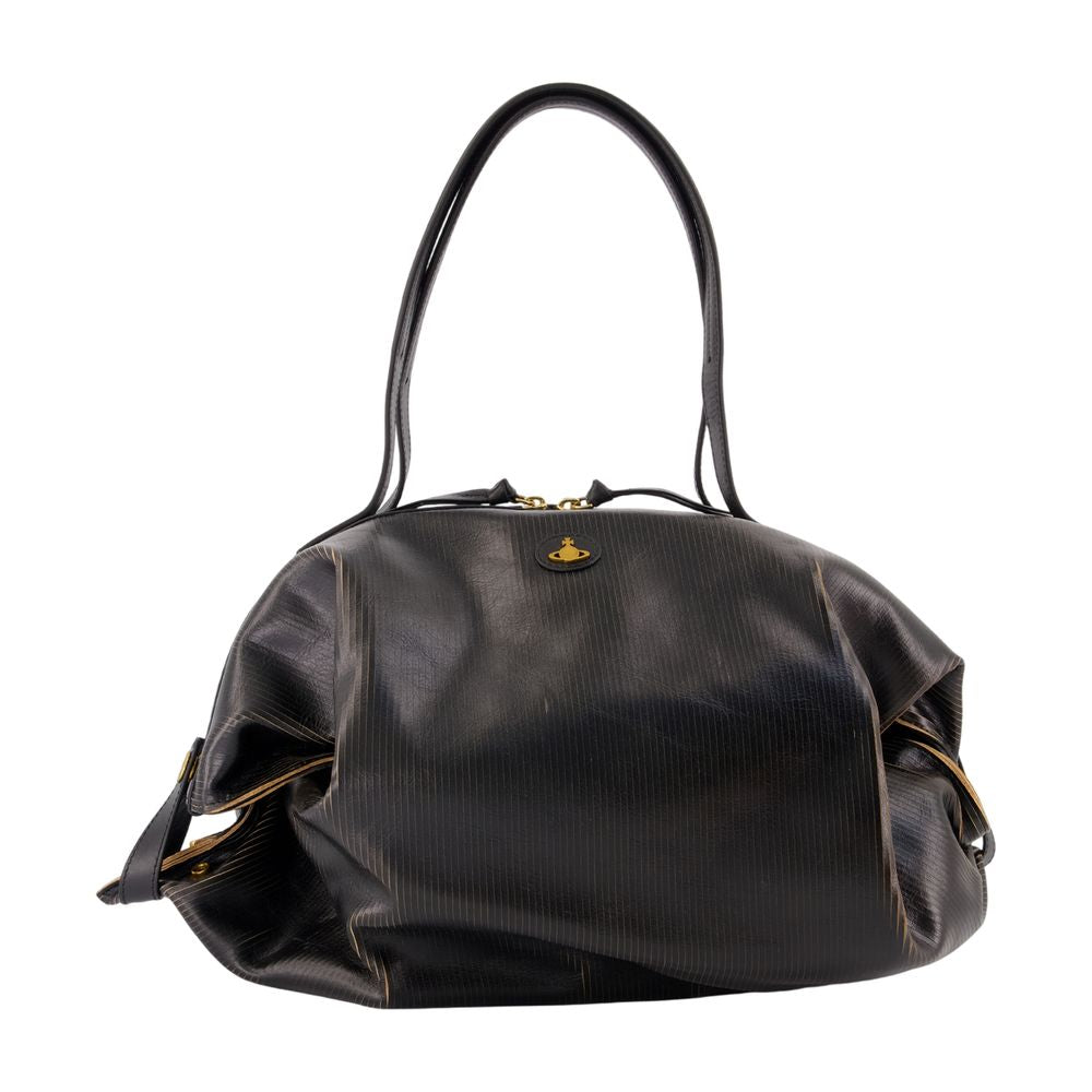 Vivienne Westwood Mara Shoulder Bag — Black Calfskin