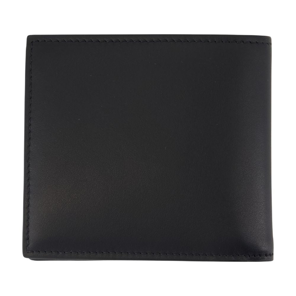 Alexander Mcqueen Bifold Calfskin Card Case — Black Cases