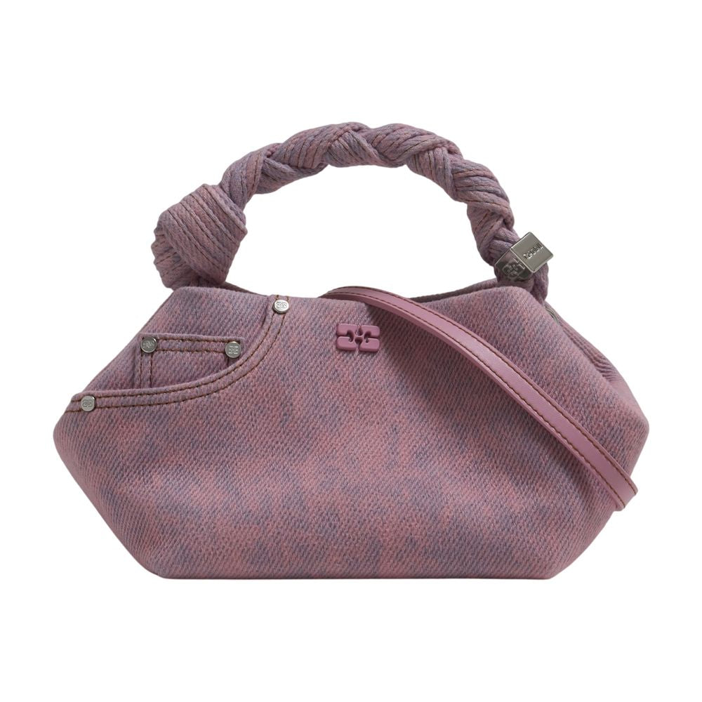 Ganni Bou Shoulder Bag — Pink Cotton