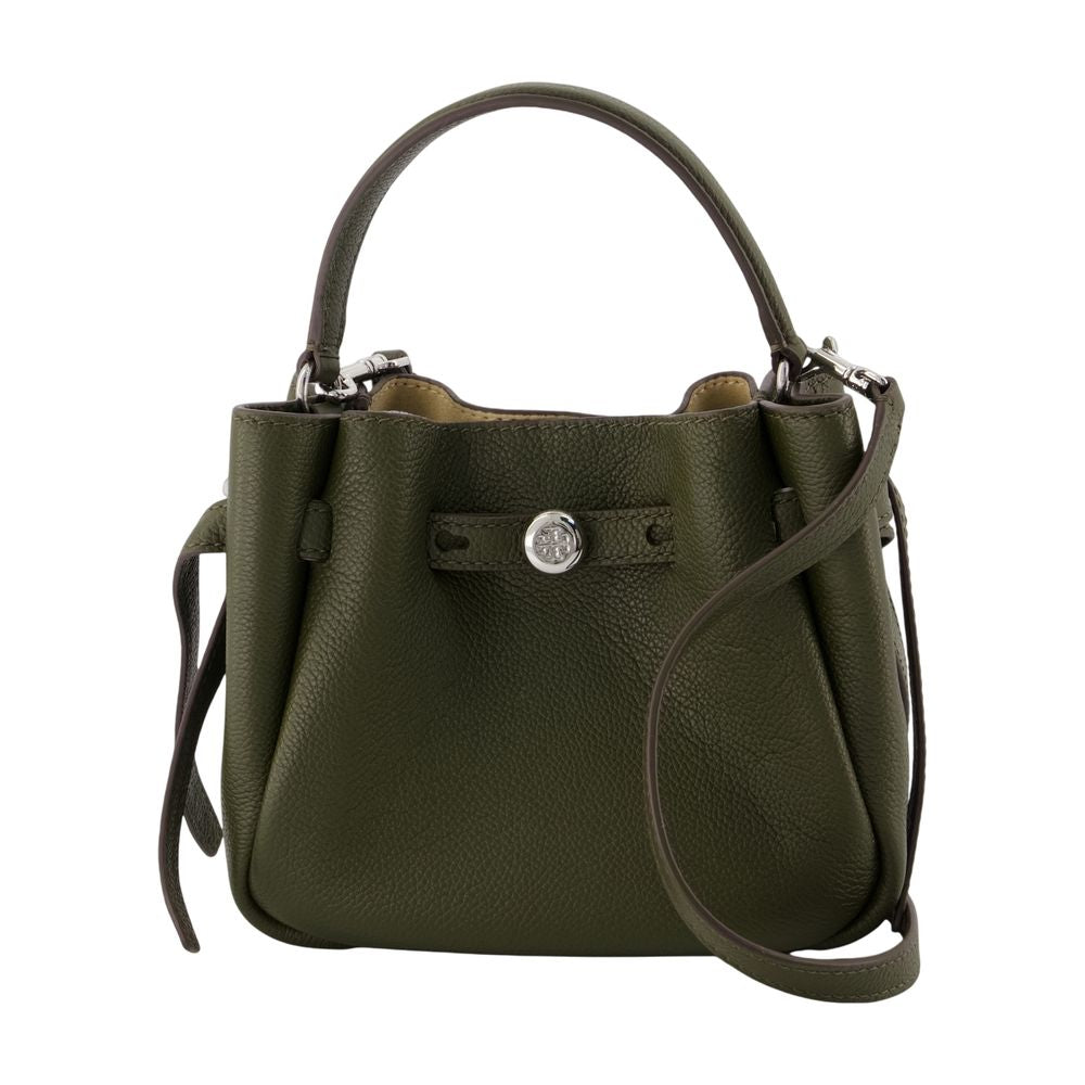 Tory Burch Romy Bucket Bag — Green Calfskin