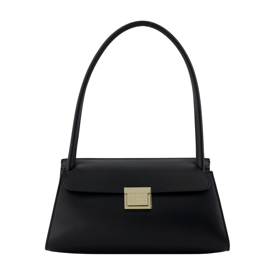 Ami Paris Mimi Crossbody Bag — Black Calfskin