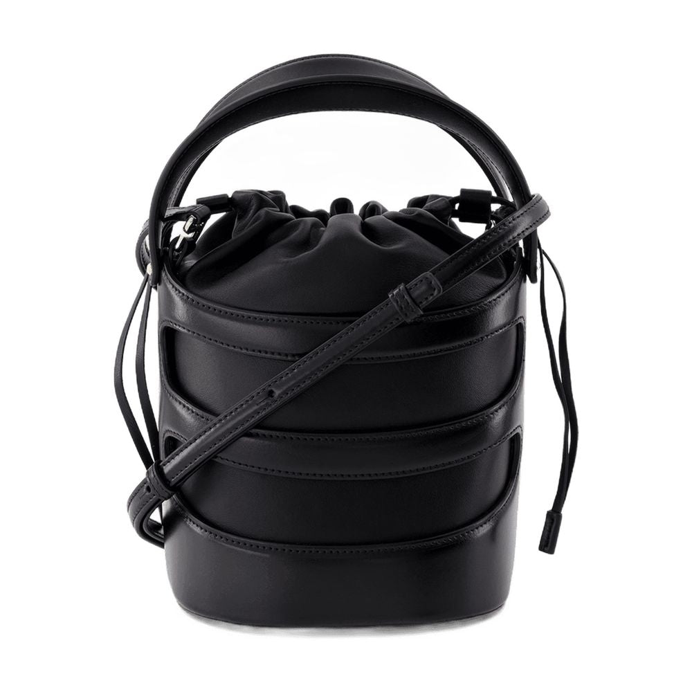 Alexander Mcqueen Quilted Calfskin Bucket Bag — Black