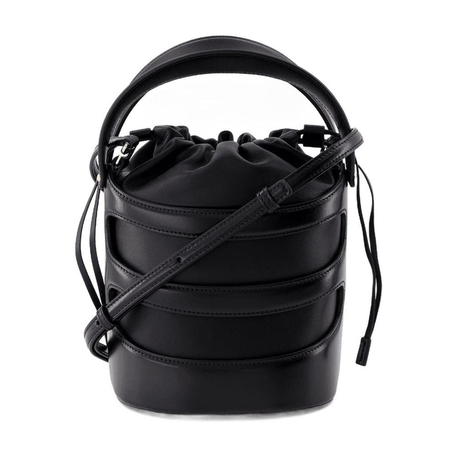 Alexander Mcqueen Quilted Calfskin Bucket Bag — Black