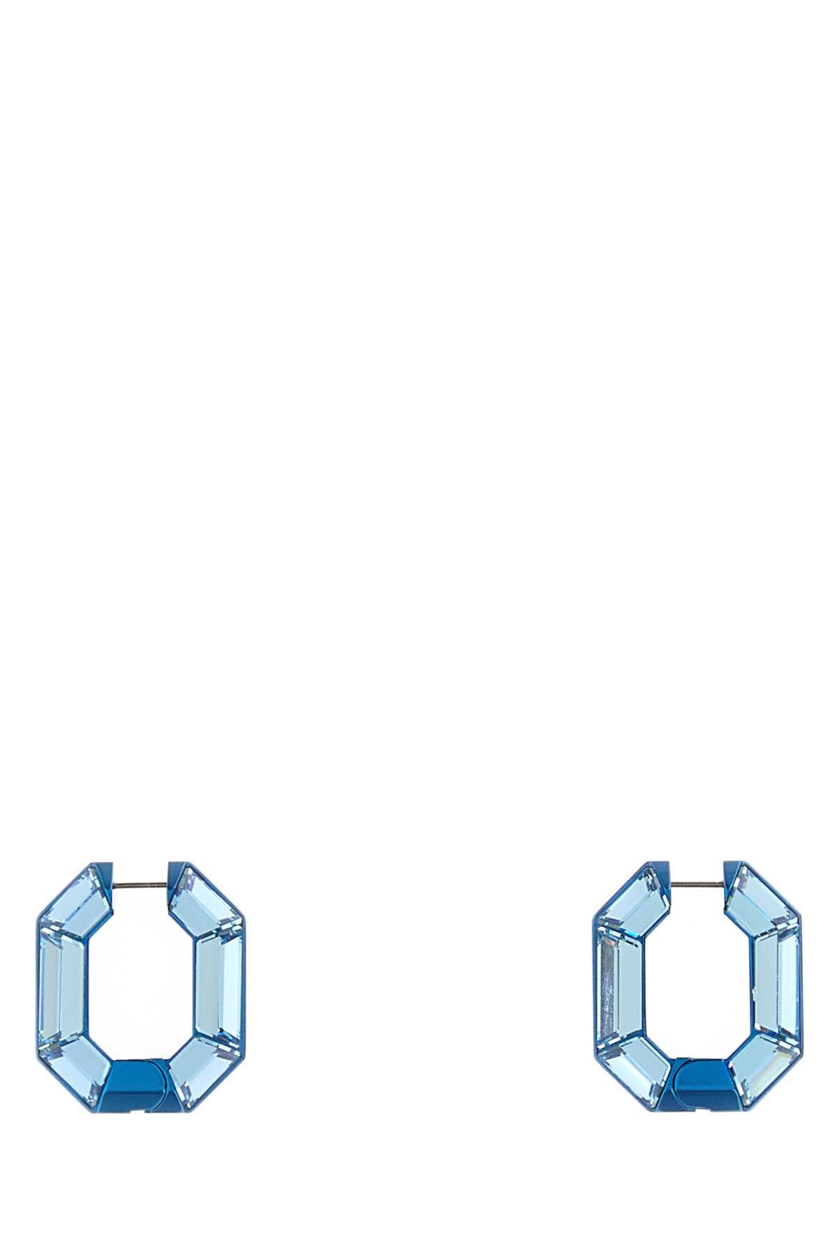 Swarovski Lucent Earrings — Blue Exterior: Crystal
