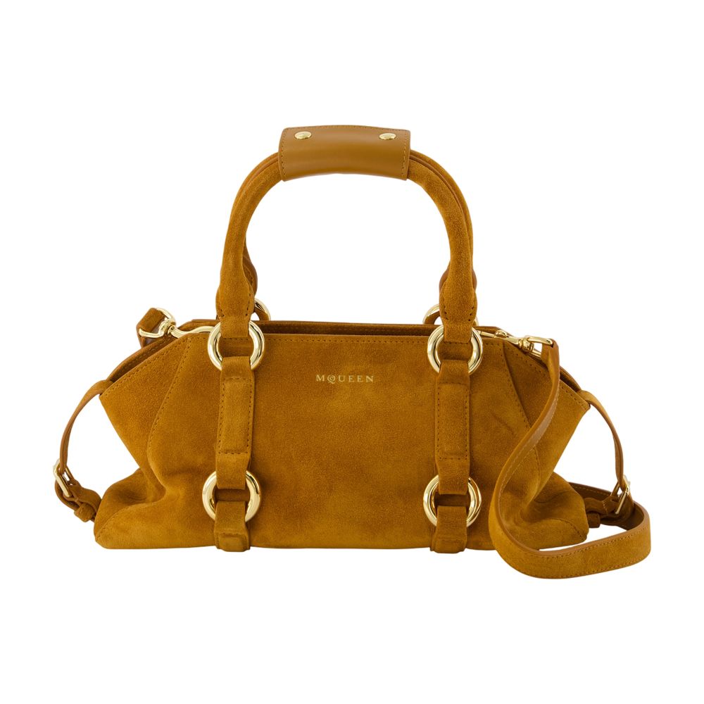 Alexander Mcqueen Farringdon Shoulder Bag — Brown Calfskin