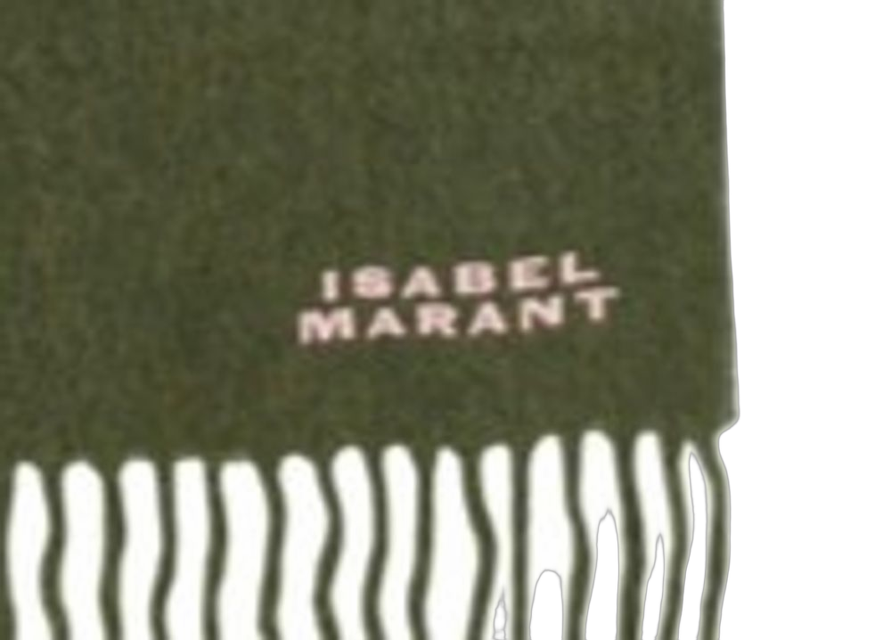Isabel Marant Firny Scarf — Khaki Wool Scarfs