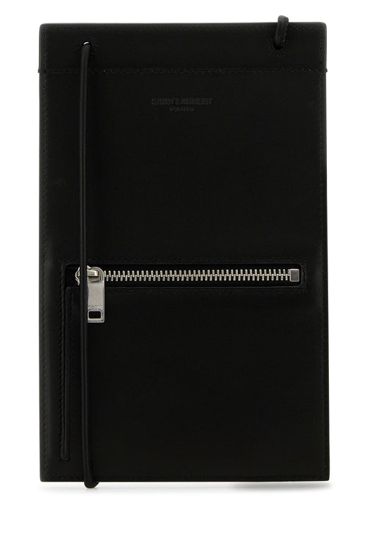 Saint Laurent Leather Wallet — Black