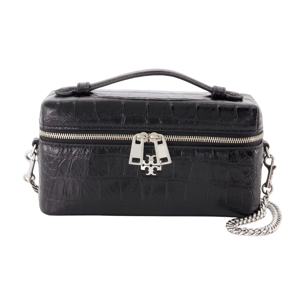 Tory Burch Vanity Case — Black Calfskin Bag