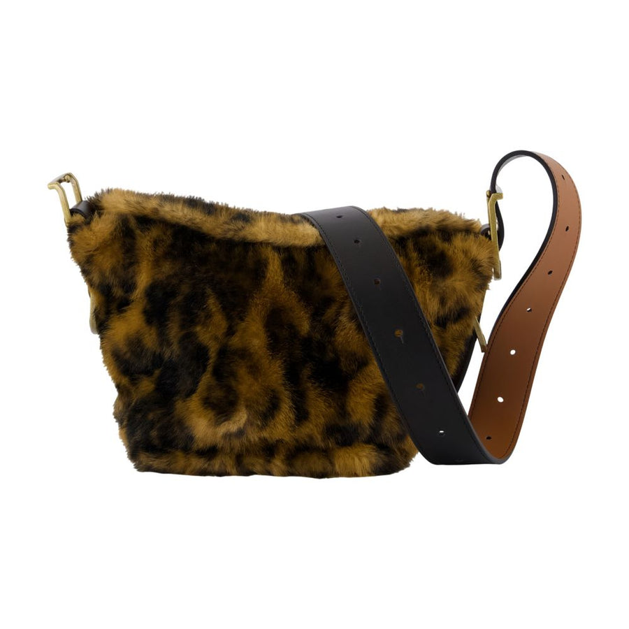 Zadig & Voltaire Leopard Print Faux Fur Crossbody Bag — Brown Fake_fur