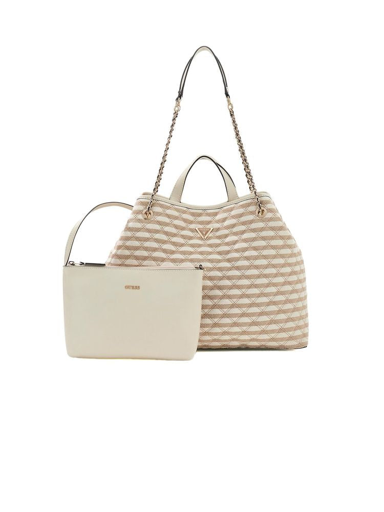 Guess Giully Ii Tote Bag — Taupe Polyester