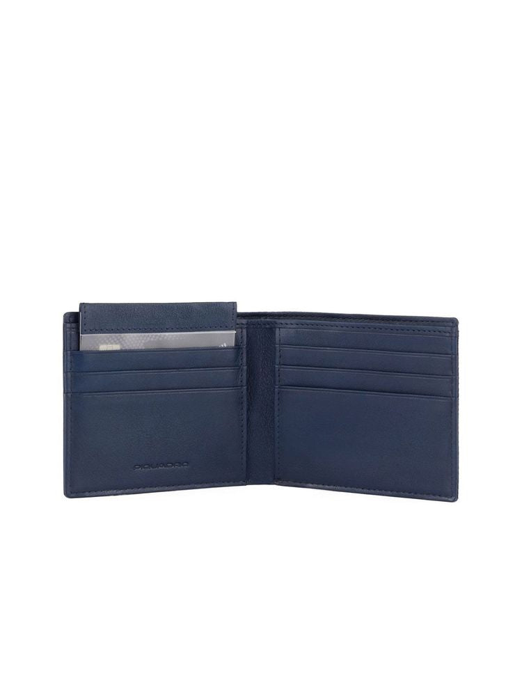 Piquadro Recycled Polyester Wallet — Navy