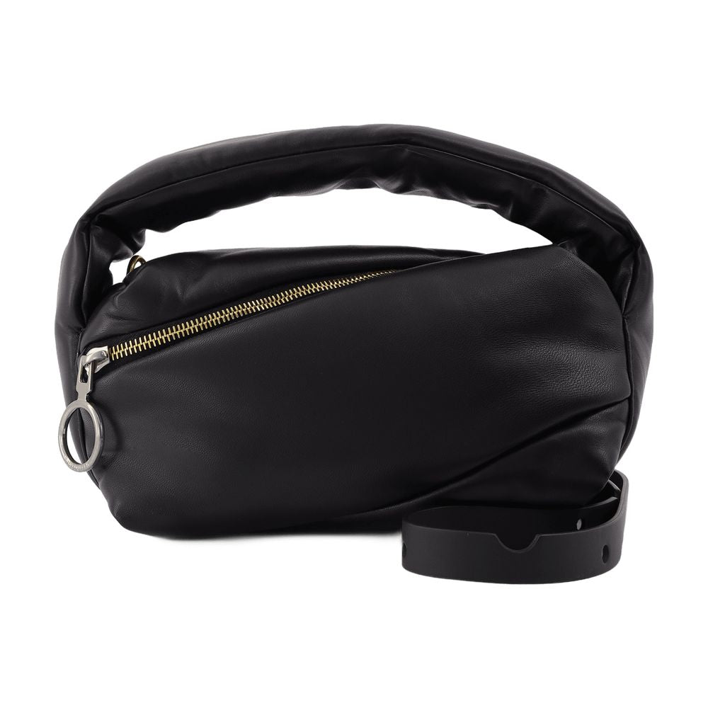 Off-White Pump Shoulder Bag — Black Leather