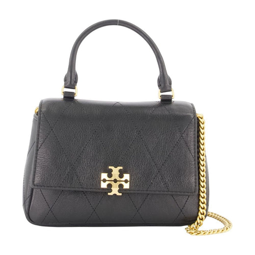Tory Burch Top Handle Bag — Black Calfskin
