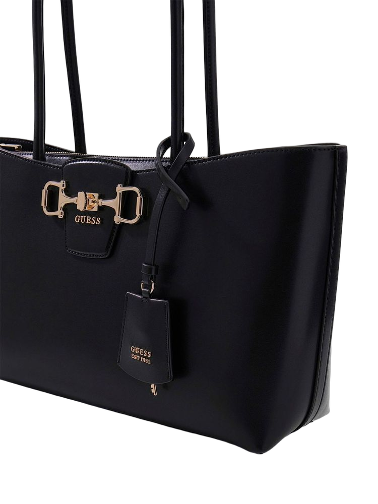 Guess Tote Bag — Black Polyurethane