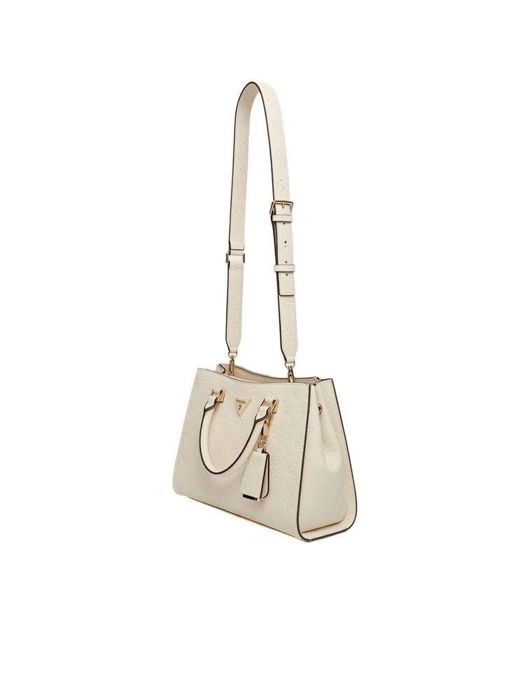 Guess Cresidia Ii Shoulder Bag — Beige Polyurethane