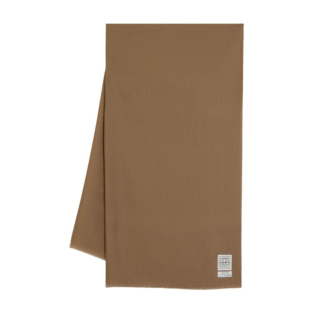 Toteme Wool Scarf — Beige Scarfs