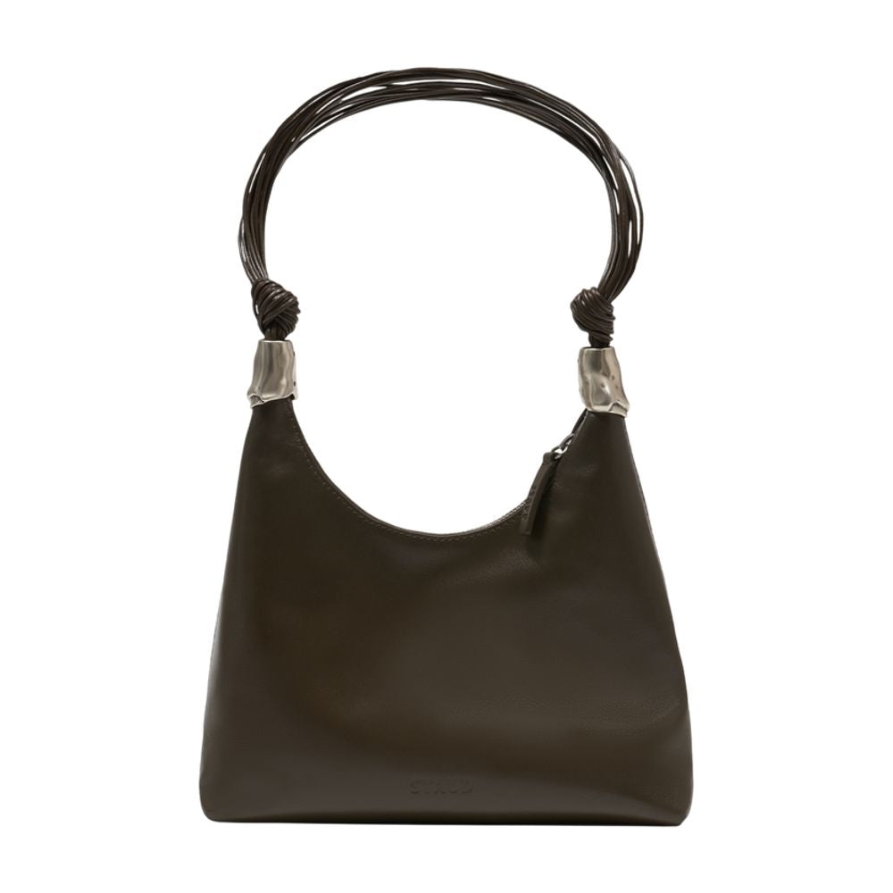 Staud Cuff Shoulder Bag — Brown Calfskin