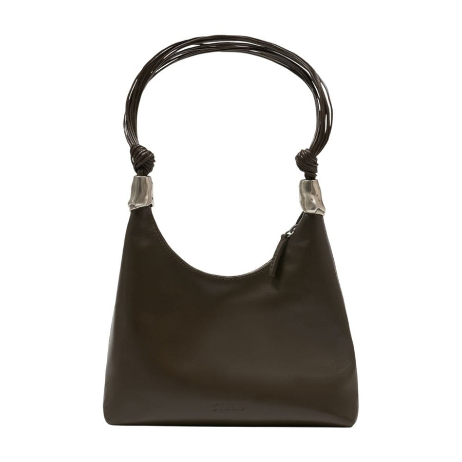 Staud Cuff Shoulder Bag — Brown Calfskin