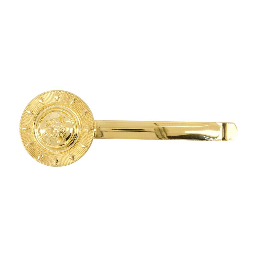 Versace Gold Metal Medusa Hair Clip — Pins Claws & Clips