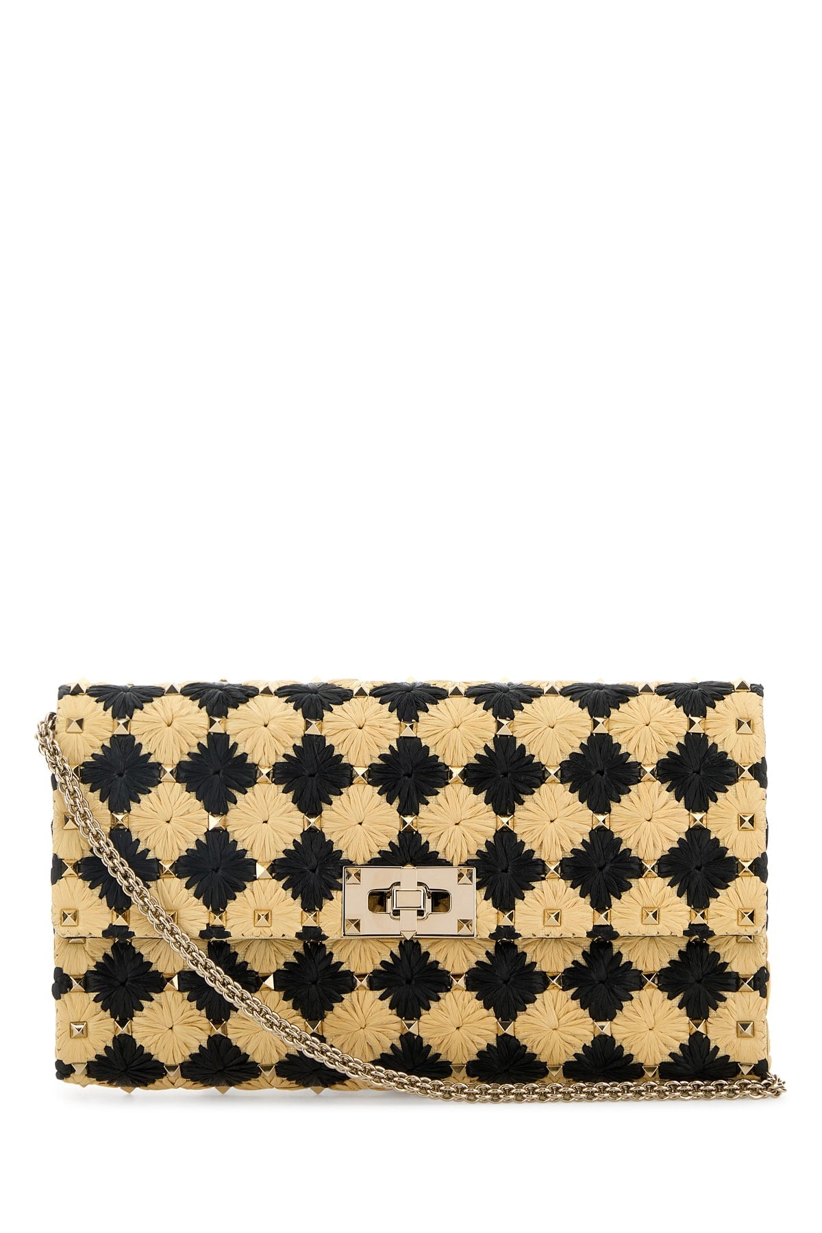 Valentino Garavani Quilted Floral Shoulder Bag — Beige