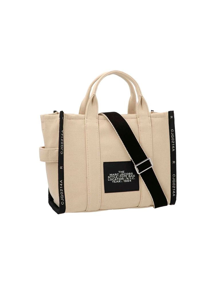 Marc Jacobs Jacquard Cotton Tote Bag — Beige