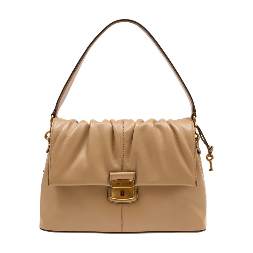 Marc Jacobs Quilted Lambskin Shoulder Bag — Beige