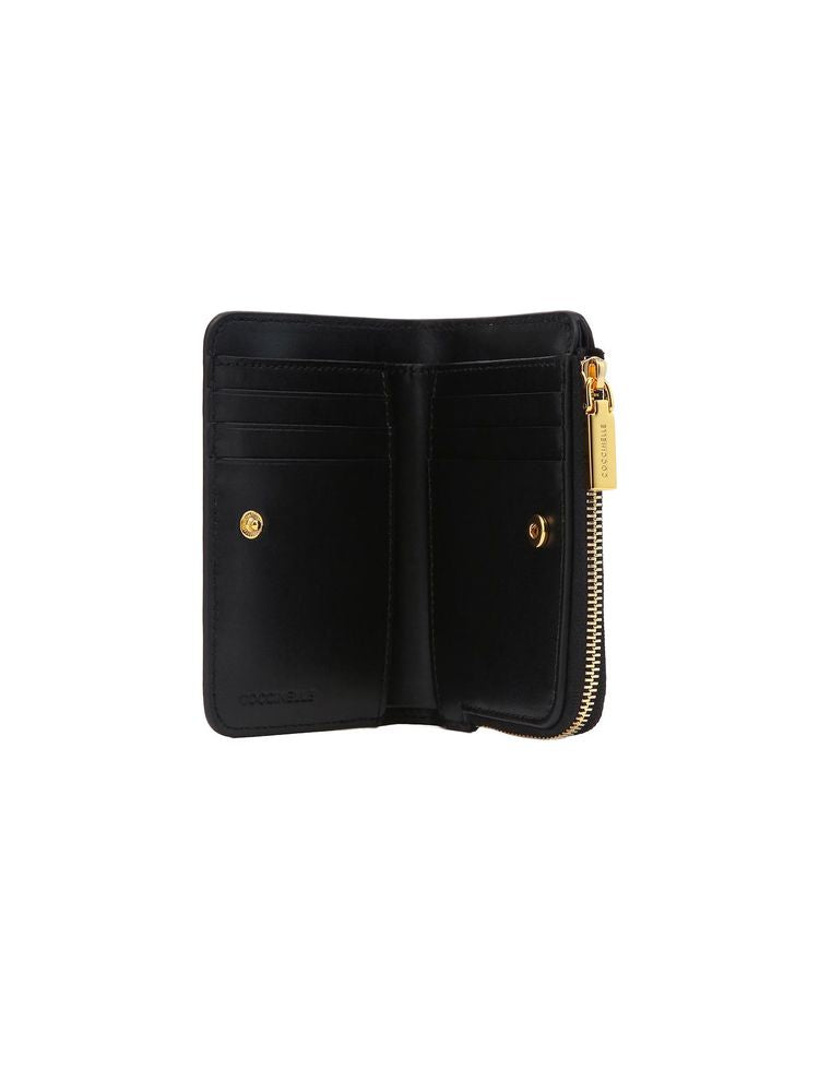 Coccinelle Calf Split Leather Wallet — Black