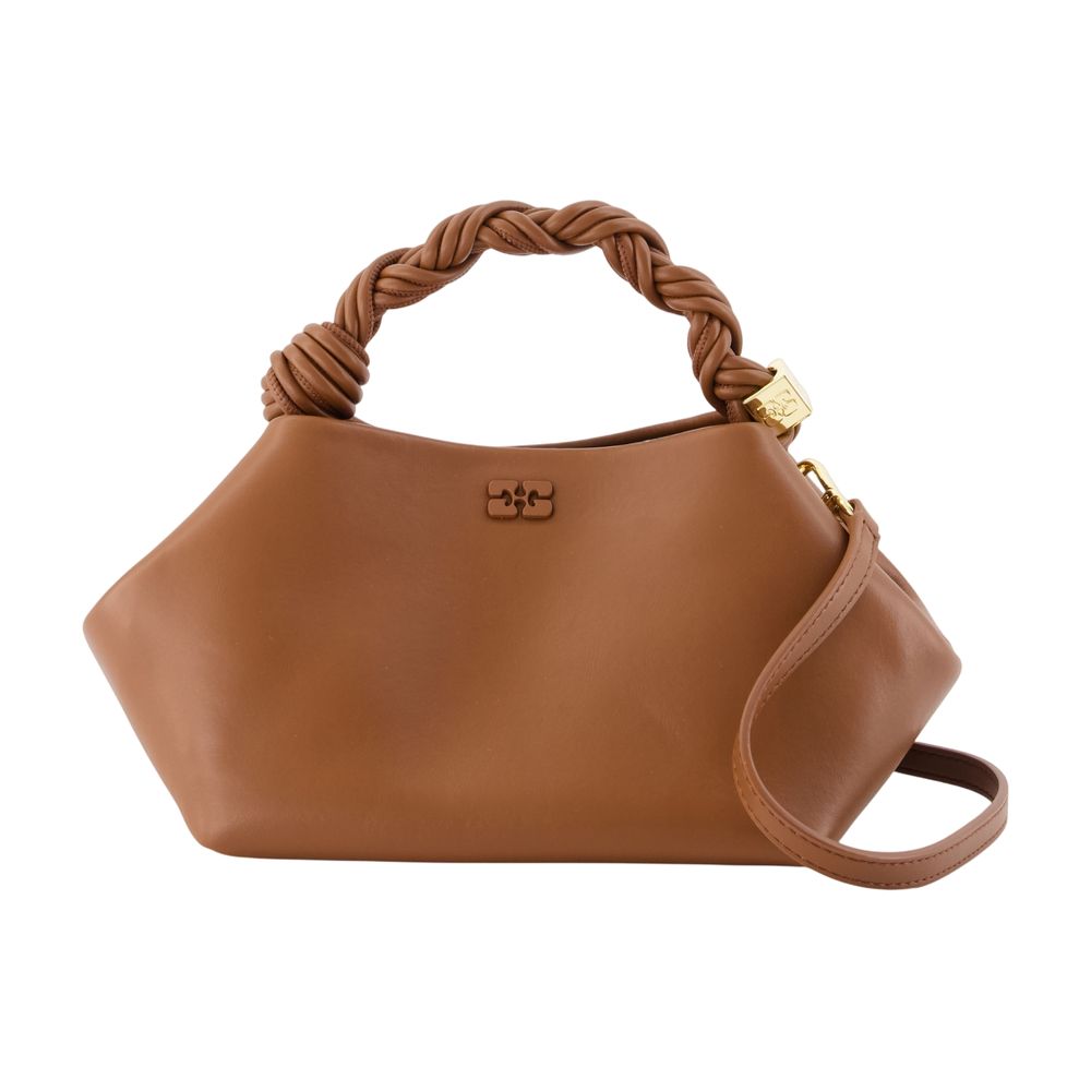 Ganni Bou Small Butter Shoulder Bag — Brown Synthetic
