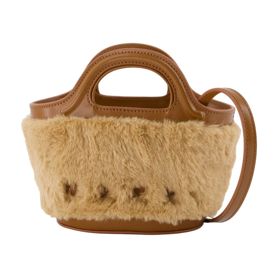 Marni Tropicalia Micro Top Handle Bag — Beige Synthetic