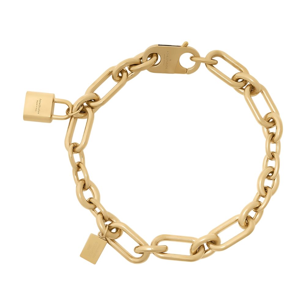 Acne Studios Chain-Link Bracelet — Gold Metal Bracelets