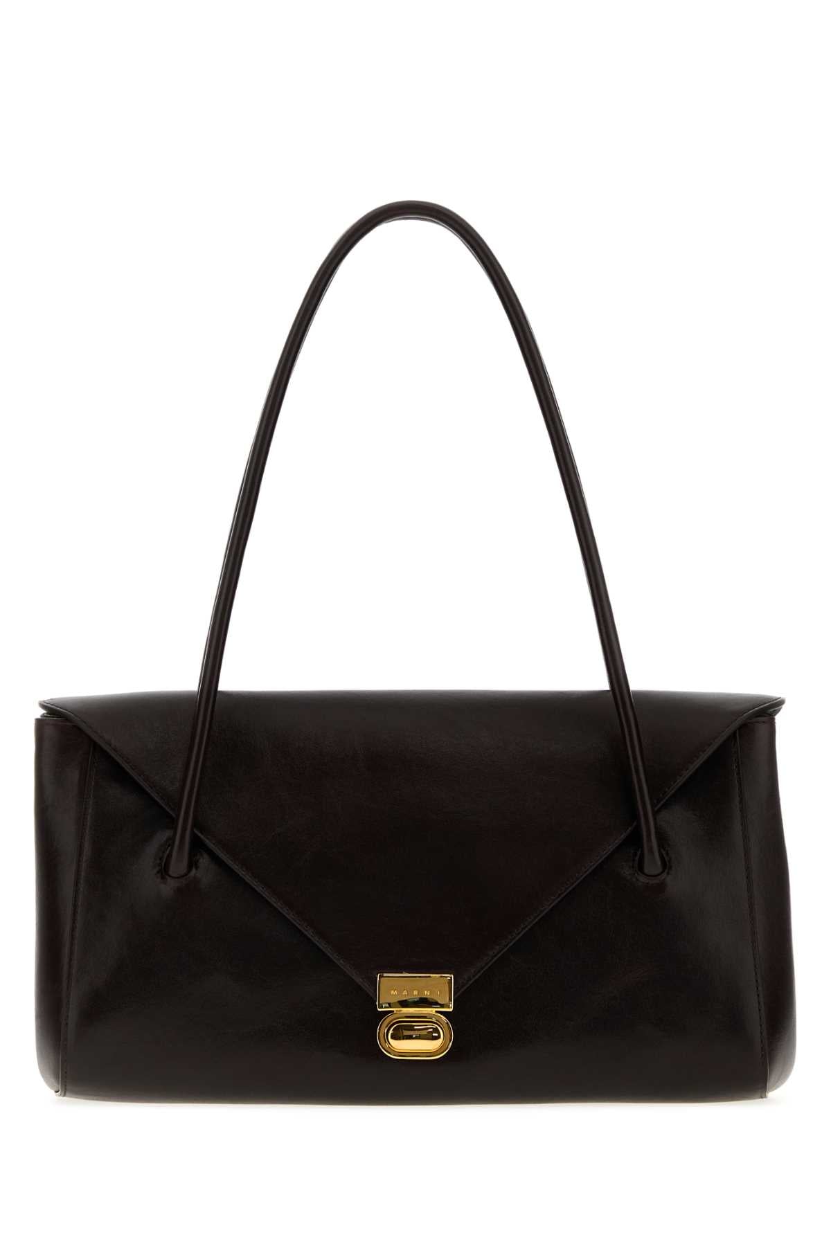 Marni East Shoulder Bag — Brown