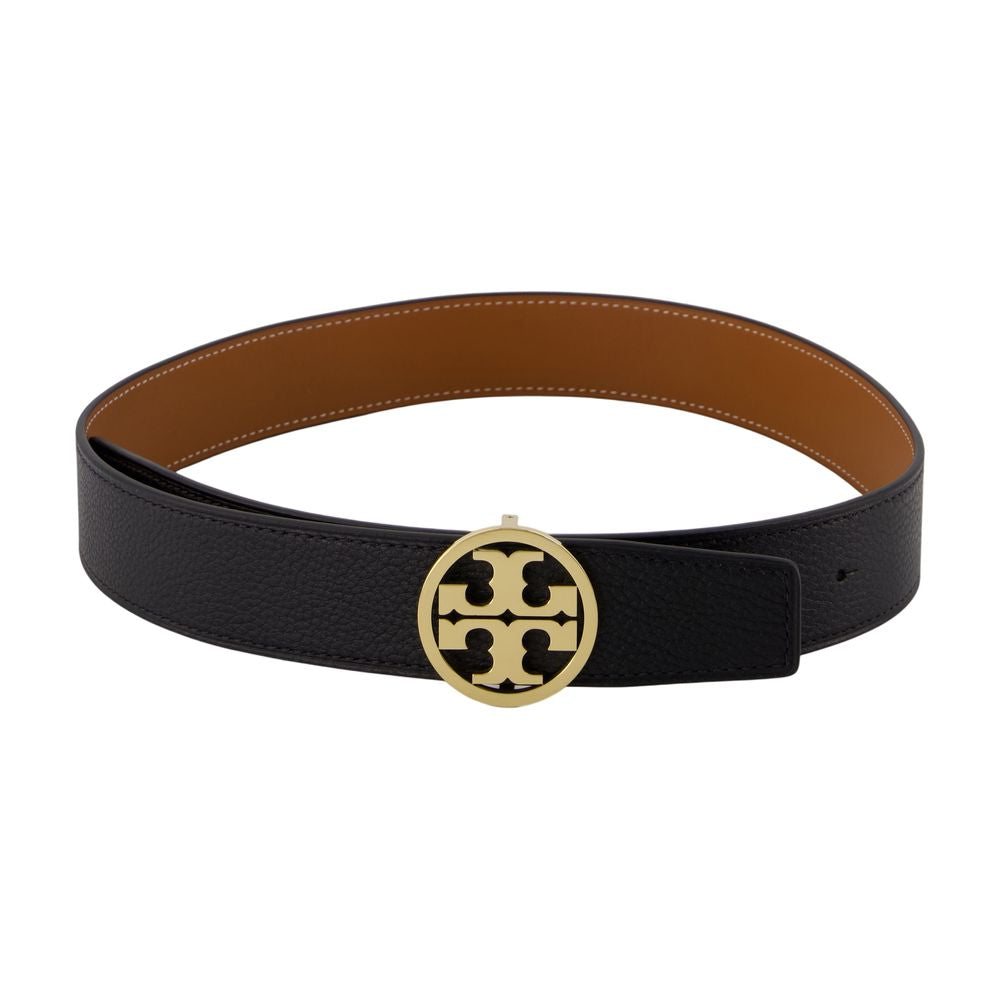 Tory Burch Miller Belt — Black Calfskin