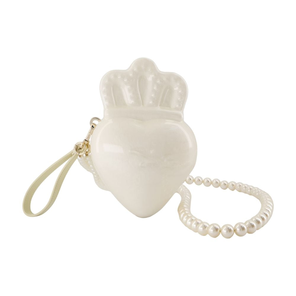 Simone Rocha Claddagh Crossbody Bag — White Acrylic