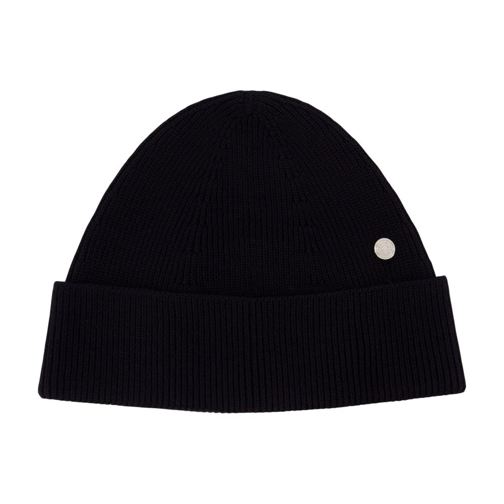 Acne Studios C40484-900 Wool Ribbed Beanie — Black Beanies