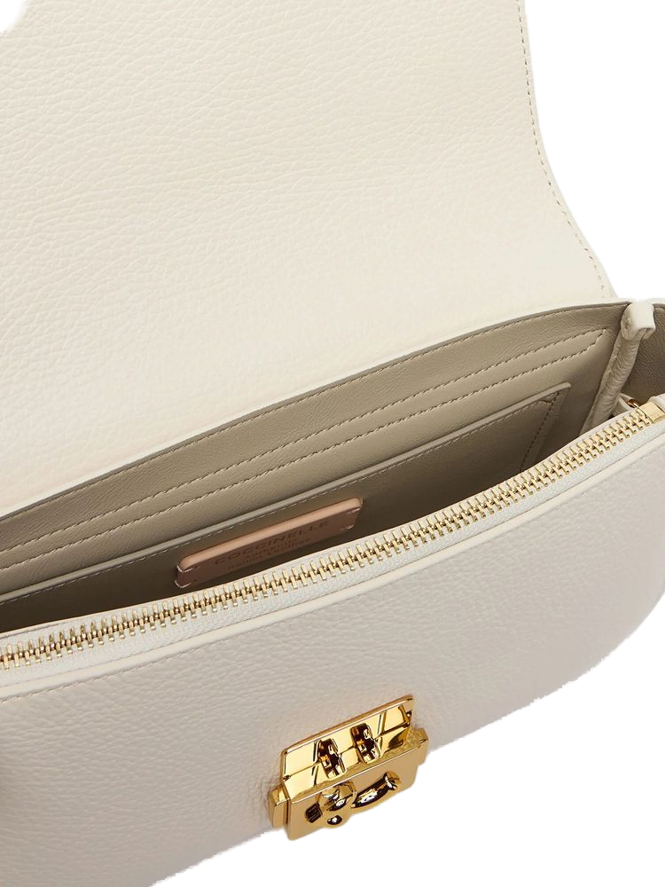 Coccinelle Shoulder Bag — White Cowhide