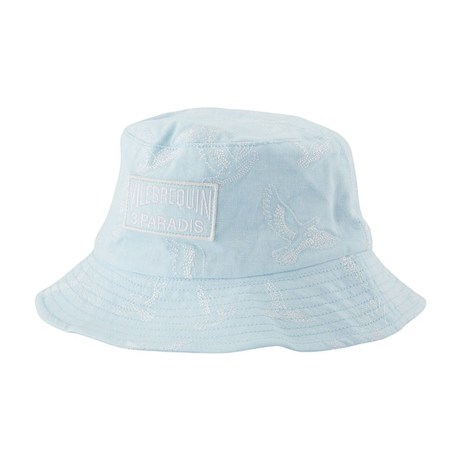 3.paradis A-007-88 Logo-Embroidered Wool Bucket Hat — Blue