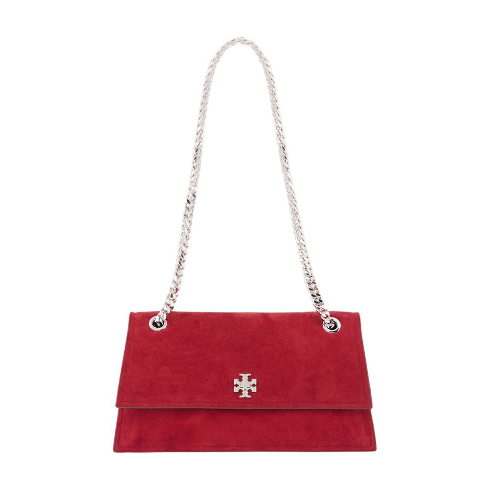 Tory Burch Kira Turnlock Shoulder Bag — Red Calfskin