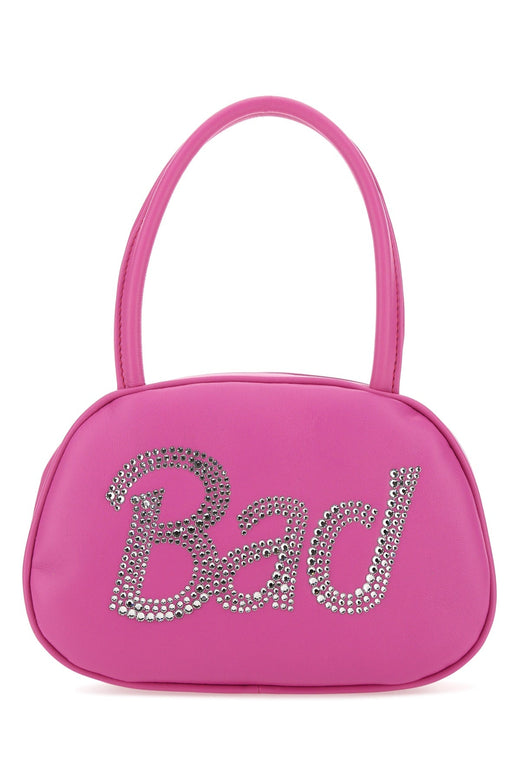 Amina Muaddi Aminibaddie Top Handle Bag — Pink Neoprene