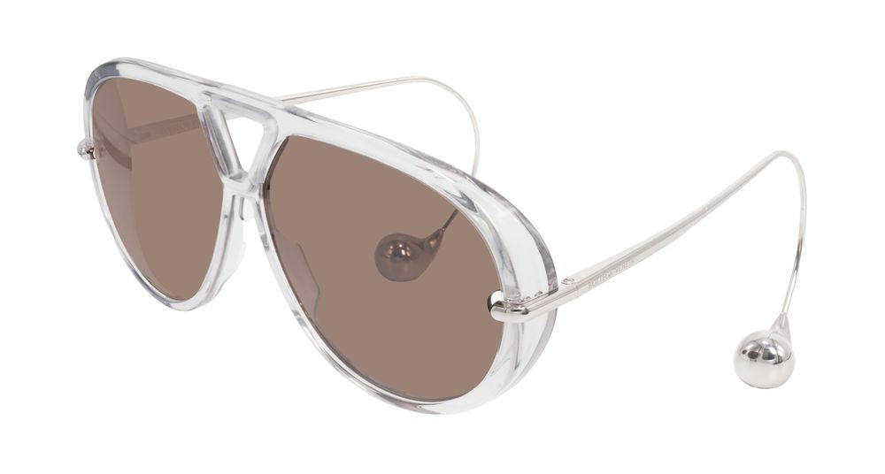 Bottega Veneta Bv1273s Pilot-Frame Acetate Sunglasses — Grey