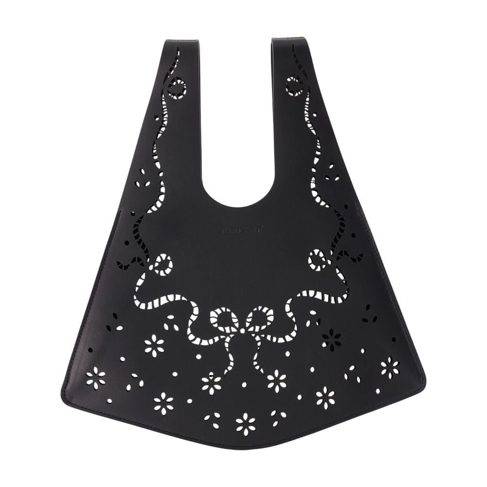 Simone Rocha Lasercut Calfskin Mini Bag — Black