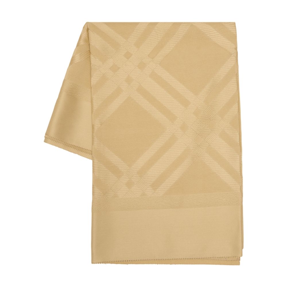 Burberry Silk Check Scarf — Beige Scarfs