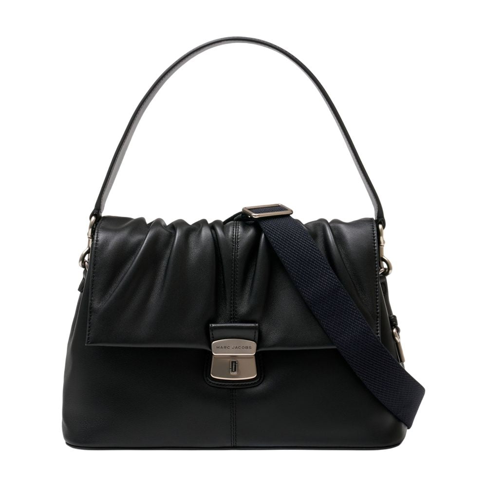 Marc Jacobs The Messenger Crossbody Bag — Black Lambskin