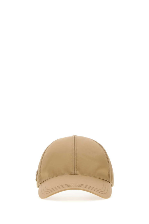 Prada Hat Re-Nylon Baseball Cap — Beige Caps
