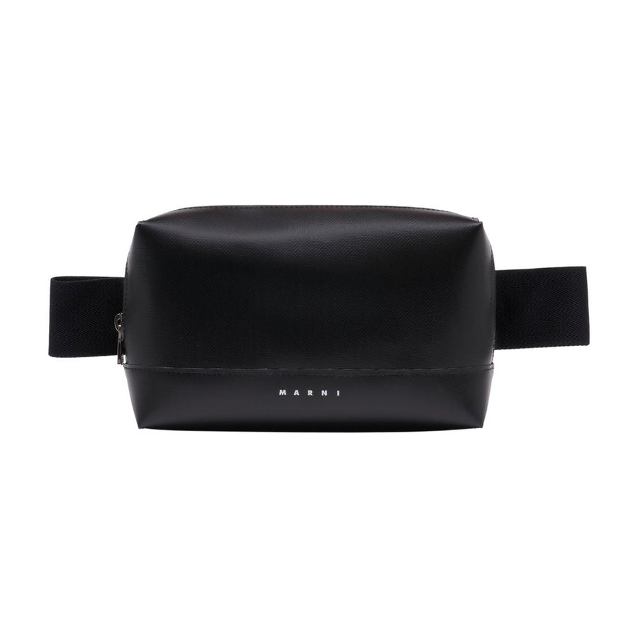 Marni Quilted Nylon Belt Bag — Black Synthetic